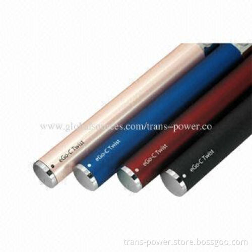 eGo-twist Batteries from Itsuwa Electronic Cigarette, Offer eGo CE4, Evod, E-hose, 1,100mAh Capacity